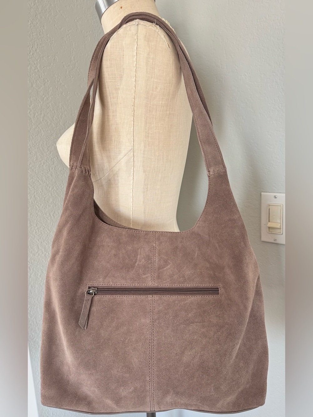 The Sak Tan Suede Leather Hobo Bag - Picture 2 of 4